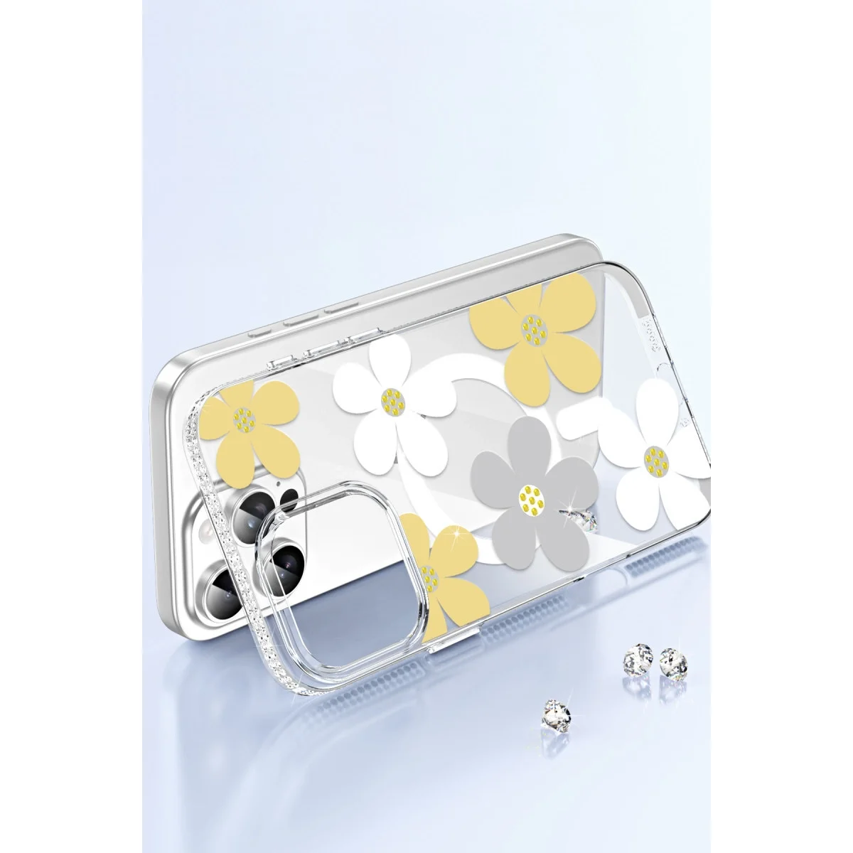 Joko Apple İphone 16 Pro Floral Magsafe Kapak - Sarı görsel 3