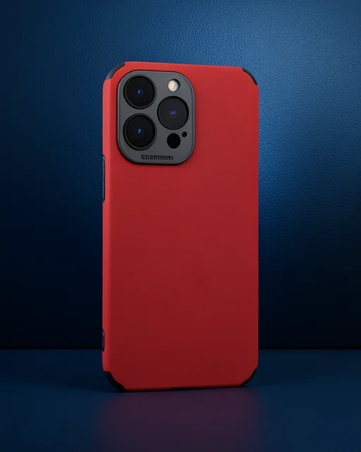 Apple İphone 15 Pro Max Kılıf Loop Deri Silikon - Kırmızı