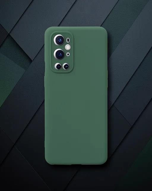One Plus 9 Pro Kılıf Nano İçi Kadife Silikon - Koyu Yeşil