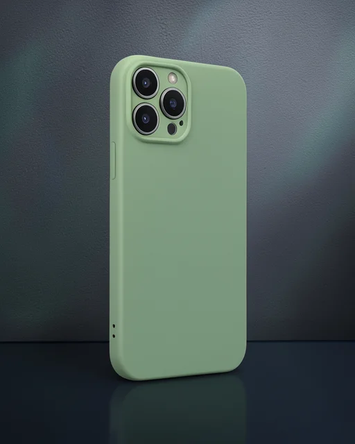 Apple İphone 13 Pro Kılıf Nano İçi Kadife Silikon - Yeşil