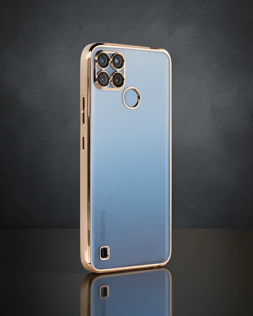Realme C25y Kılıf Razer Lensli Silikon - Gold