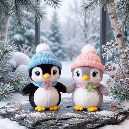 10028 Şapkalı Penguen Peluş 27CM