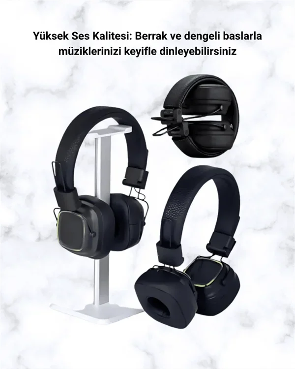 RGB Işıklı Katlanabilir Bluetooth 5.3 Kulak Üstü Kulaklık görsel 4