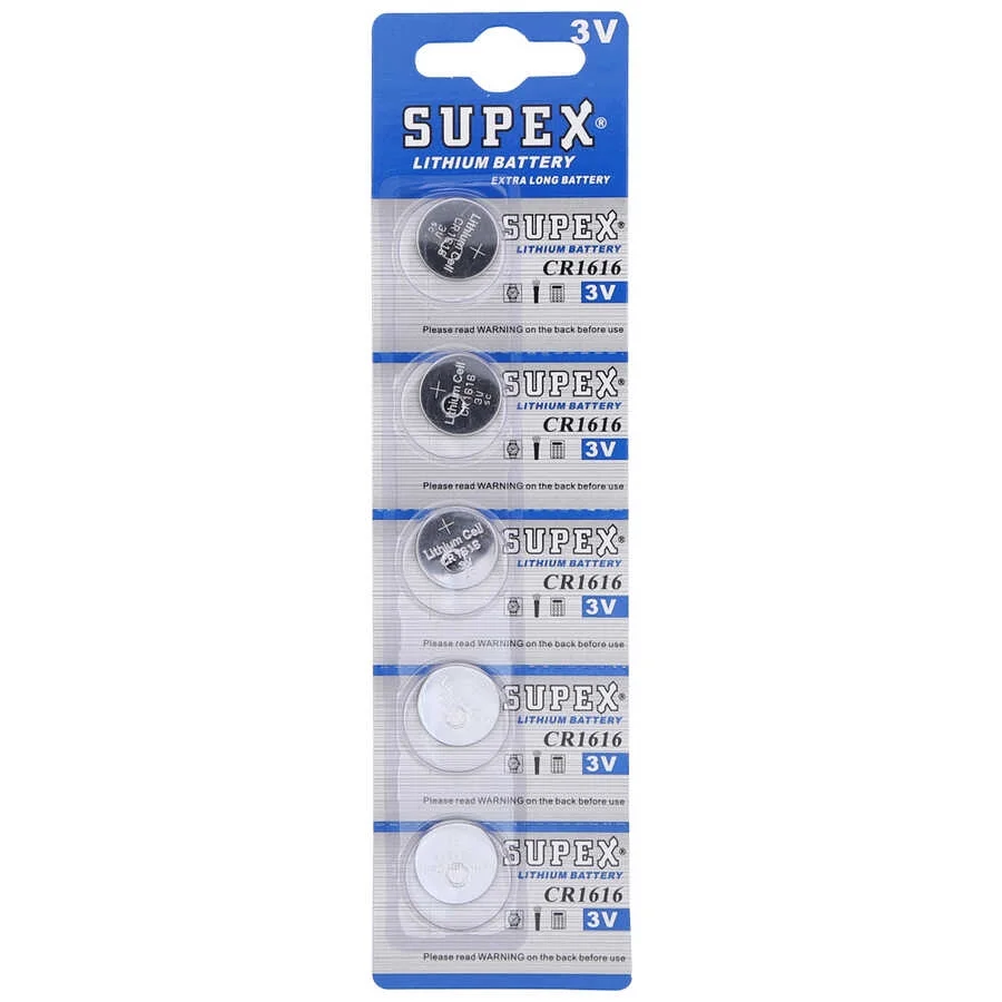 Cr1616 1616 Boy Lityum Düğme Pil, 3 Volt, 5’li Kart