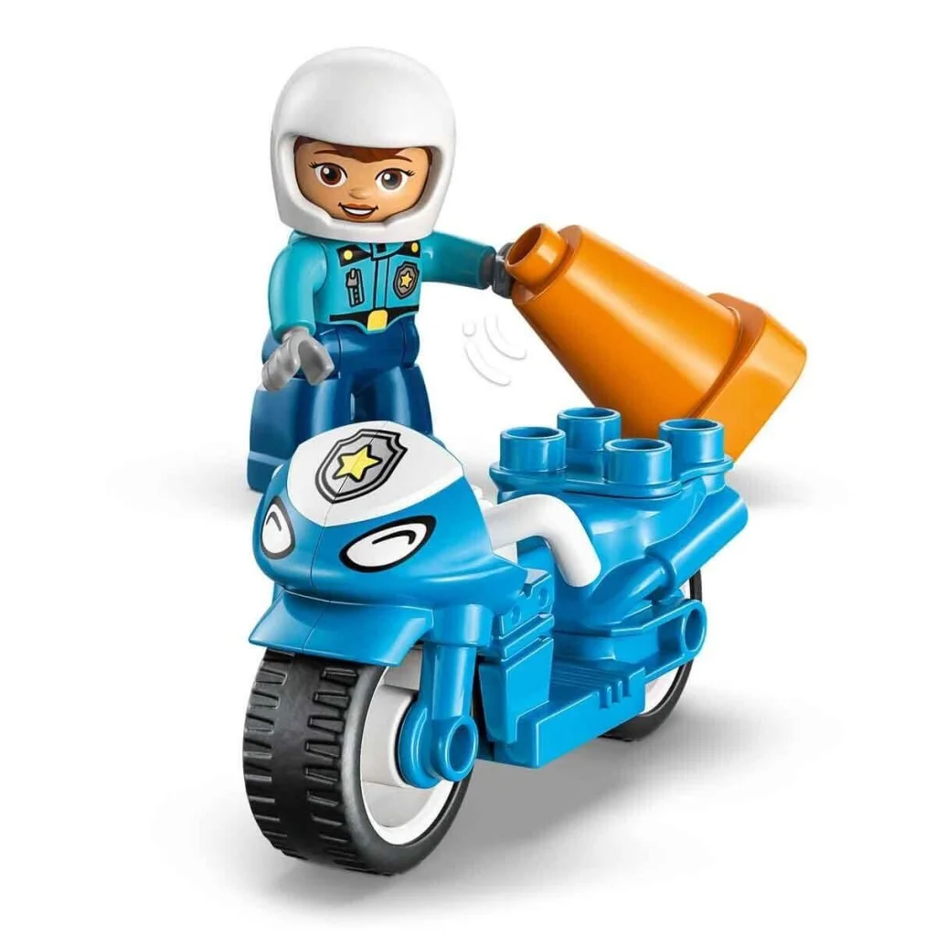 10471 Duplo Mavi Polis Motosikleti 11 parça +2 yaş görsel 2