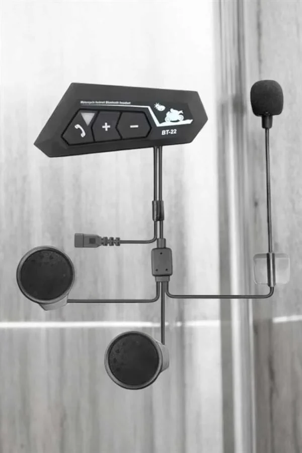 İnterkom Intercom Kask Kulaklık Bt22 Bluetooth Motosiklet Kulaklık 5.0 Bluetooth görsel 3