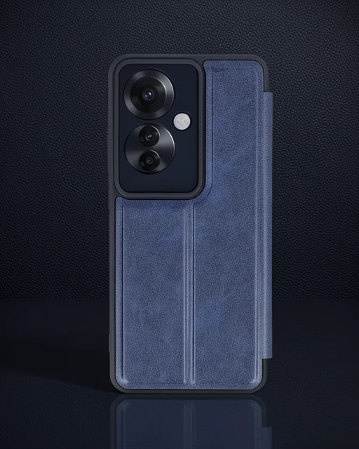 Oppo Reno 11f Kılıf Flip Cover - Lacivert