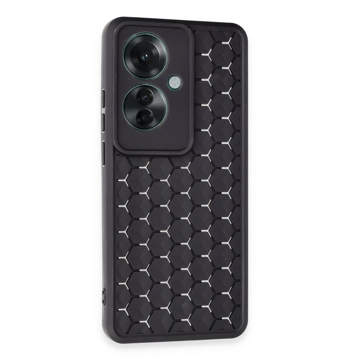 Oppo Reno 11f Kılıf Petek Silikon Kapak - Siyah görsel 2