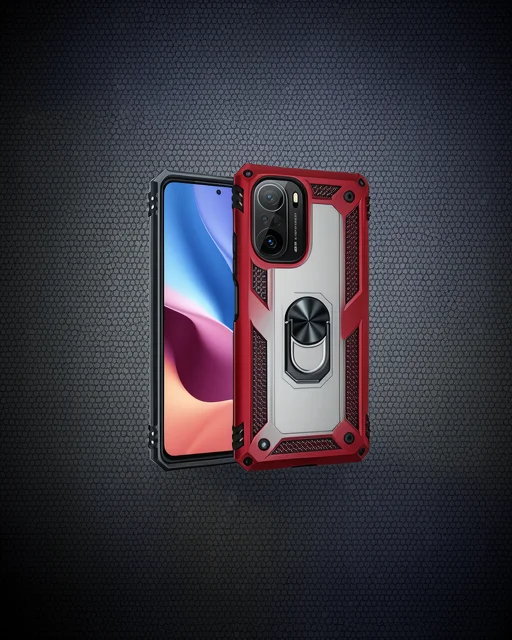 Xiaomi Poco F3 Kılıf Sofya Yüzüklü Silikon Kapak - Gümüş
