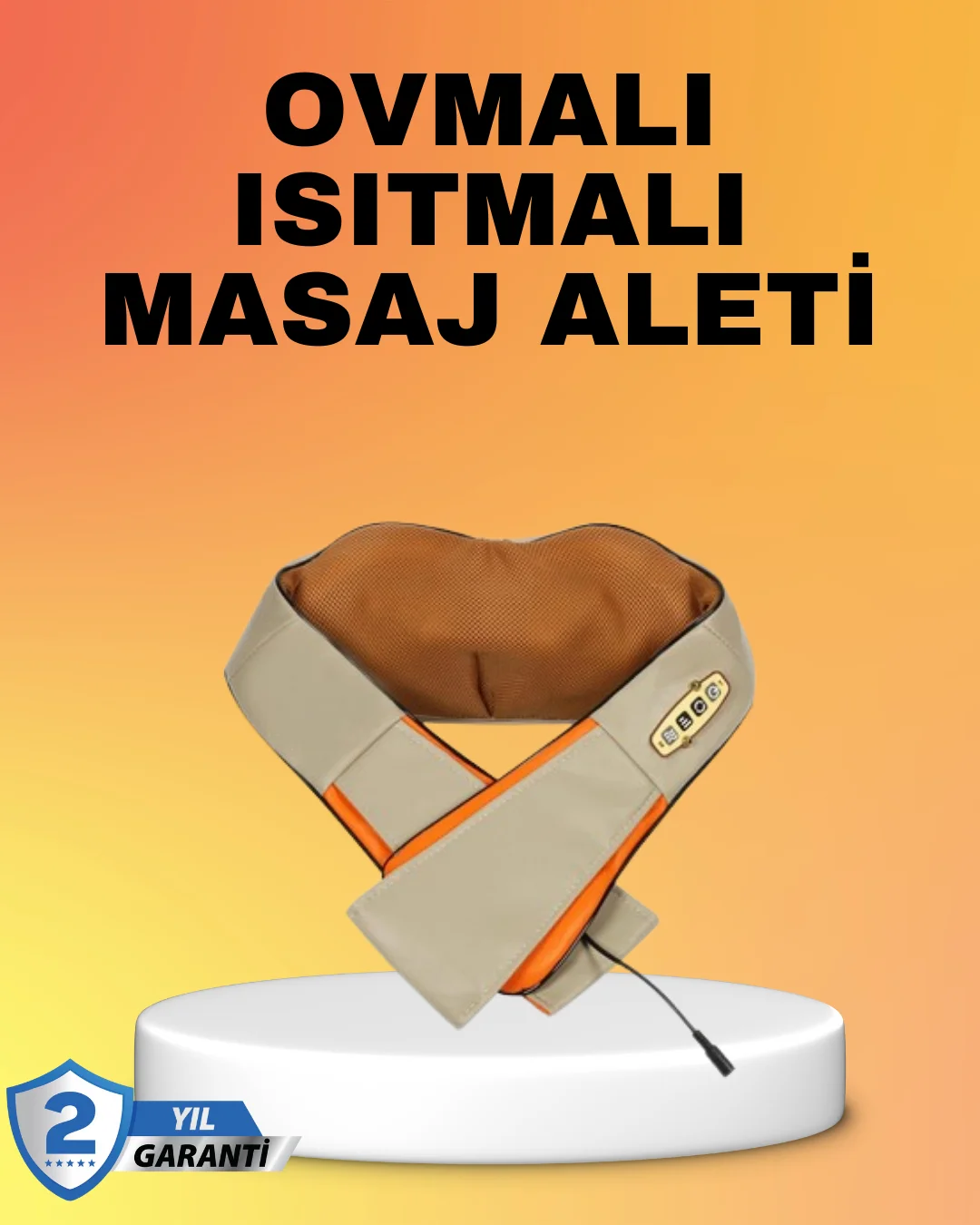 Kas Ağrılarına İyi Gelen Ovmalı Isıtmalı Boyun Omuz Bel Masaj Aleti