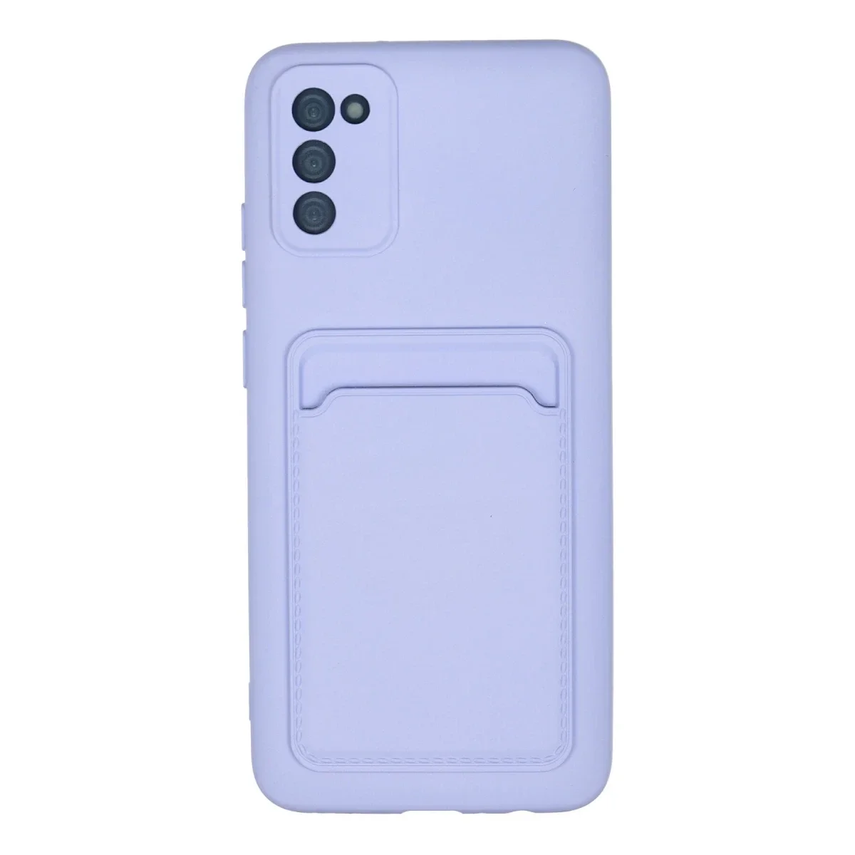 Samsung Galaxy A02S Kılıf Kelvin Kartvizitli Silikon - Lila
