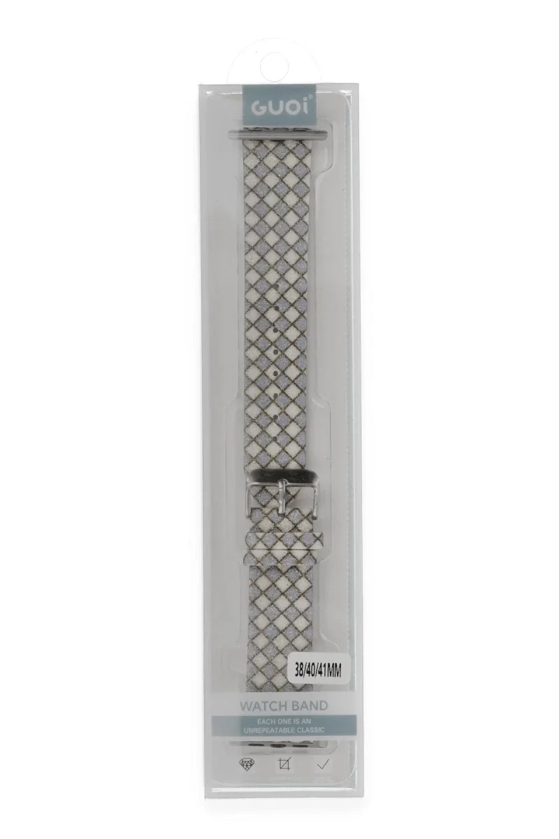 Apple Watch 42mm Karo Motif Kordon - Lila görsel 2