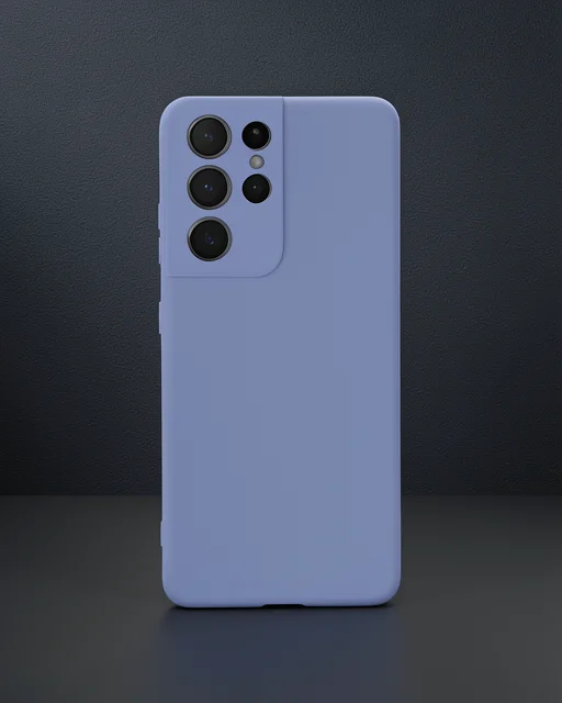 Samsung Galaxy S21 Ultra Kılıf Nano İçi Kadife Silikon - Lila