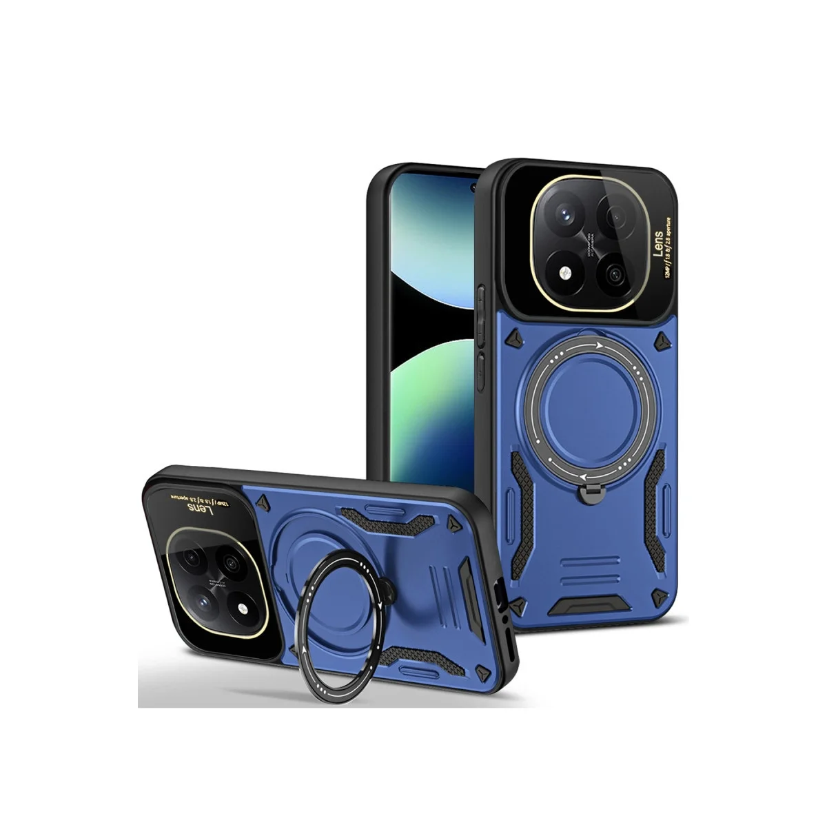 Xiao Red Note 14 Pro 4g Kılıf Joy Lens Standlı Kapak - Lacivert