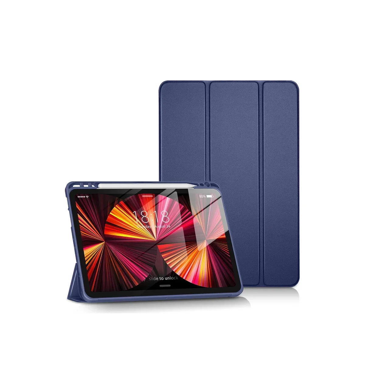 Apple iPad Pro 11 (2024) Kılıf Tablet Smart Kılıf - Lacivert görsel 3