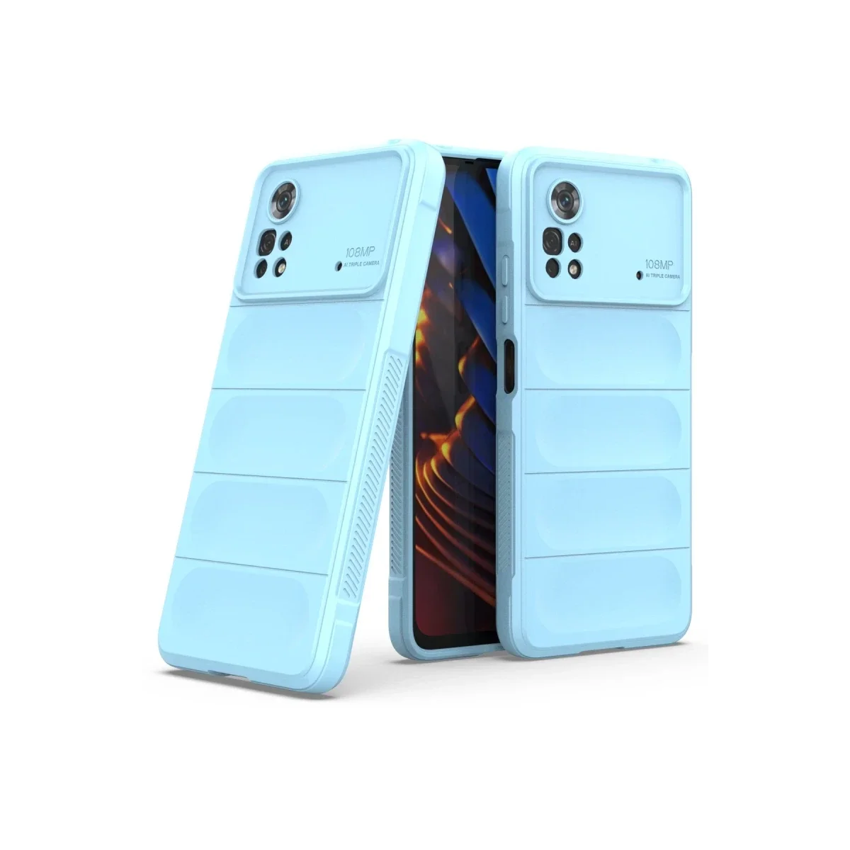 Xiaomi Poco X4 Pro 5G Kılıf Optimum Silikon - Sky Blue görsel 3