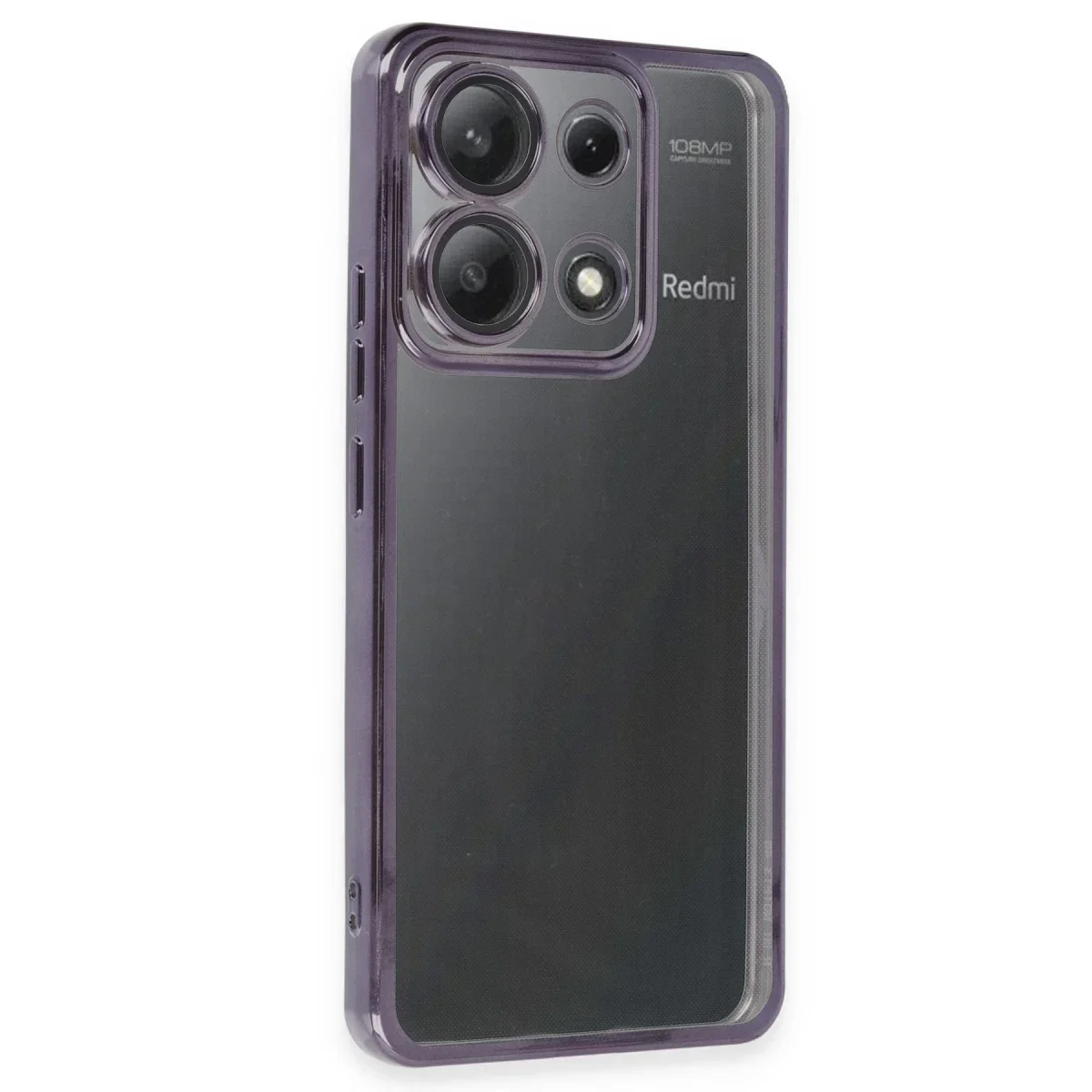 Xiao Poco X6 Kılıf Razer Lensli Silikon - Mor görsel 3