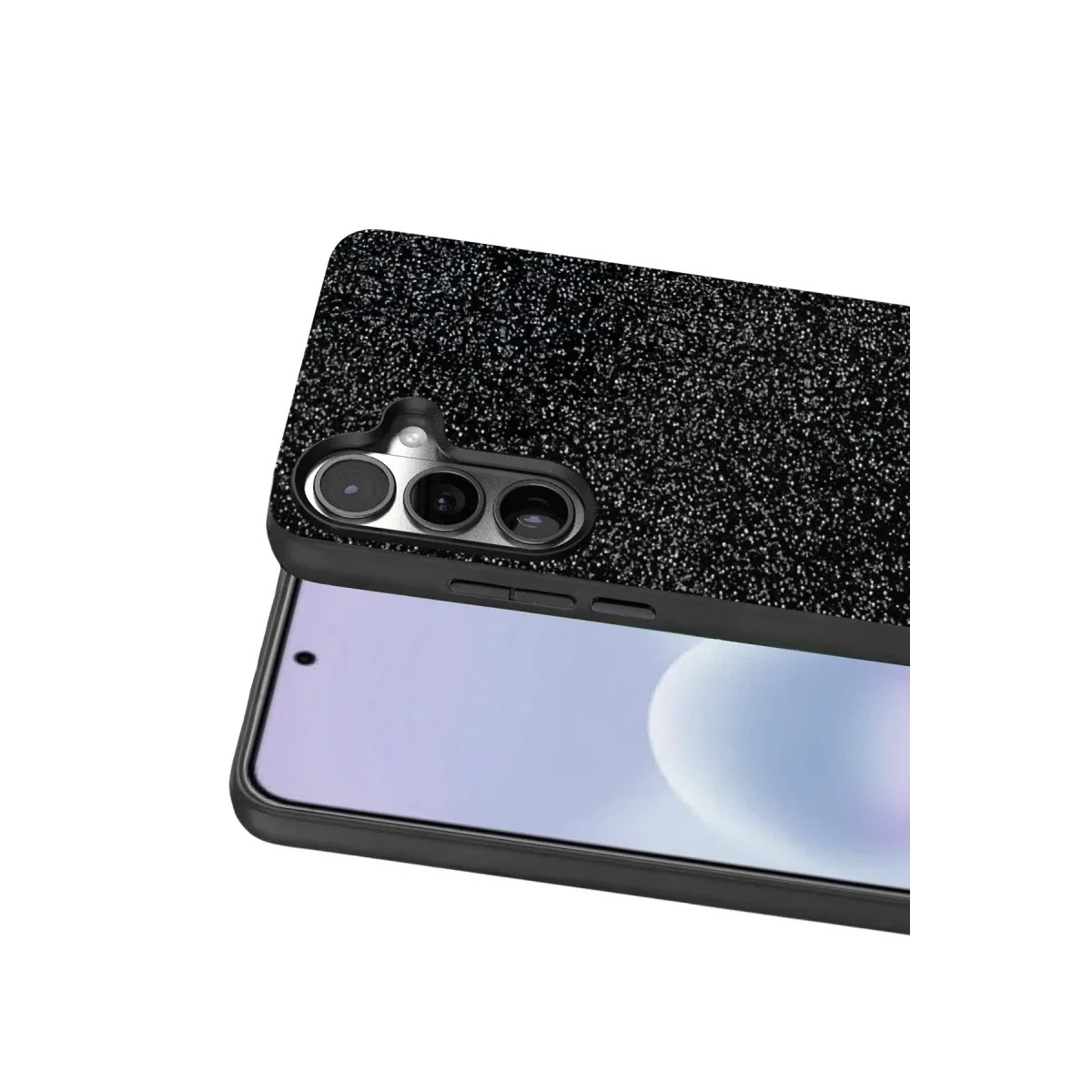 Onegif Samsung Galaxy A37 5G Bright Simli Kapak - Siyah görsel 2