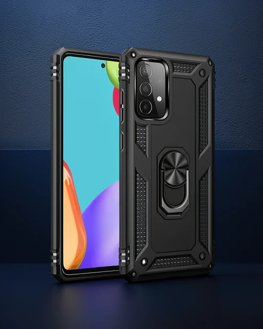 Samsung Galaxy A33 5g Kılıf Sofya Yüzüklü Silikon Kapak - Siyah