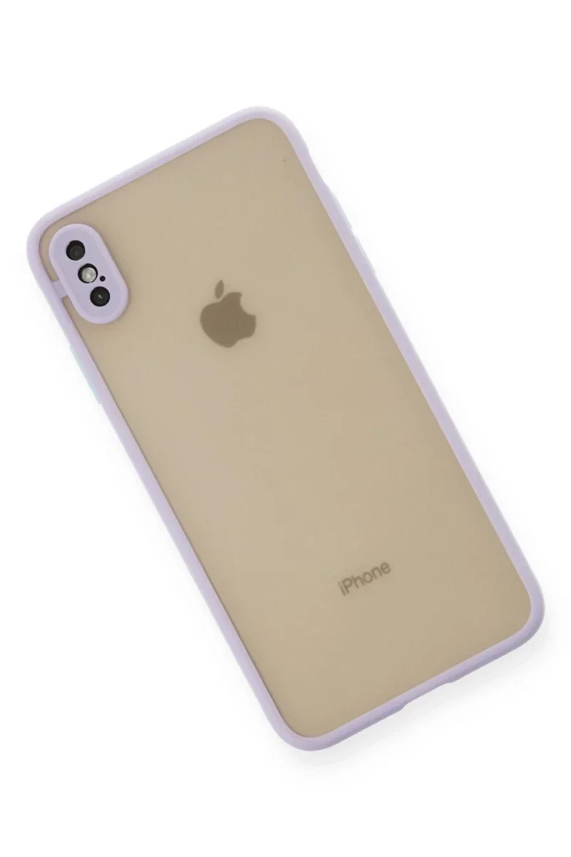 Apple iPhone XS Max Kılıf Montreal Silikon Kapak - Mor görsel 3