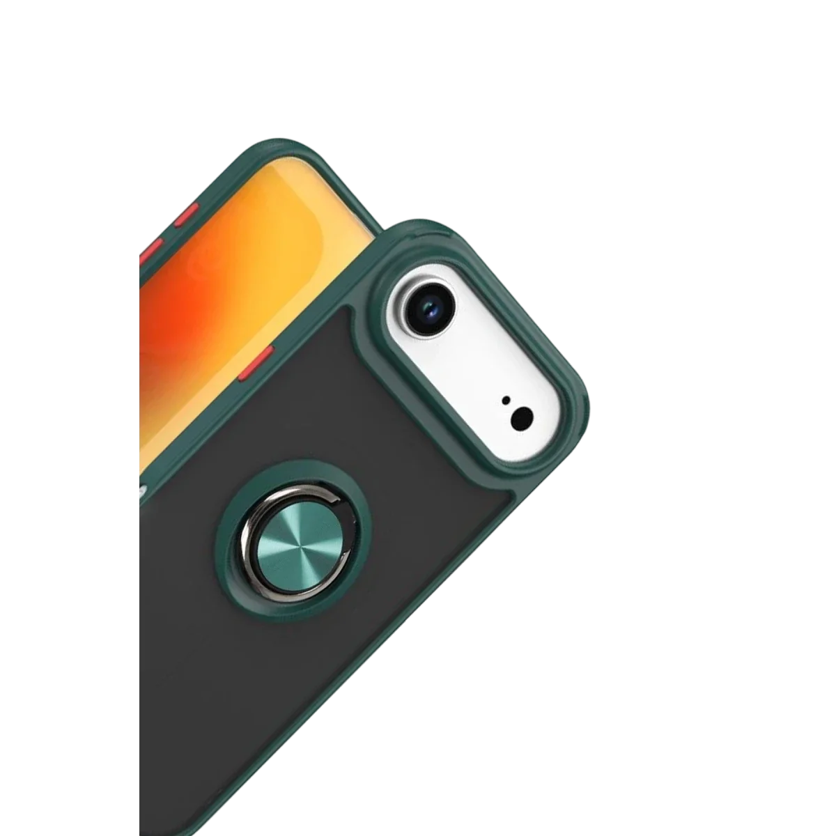 Apple iPhone 17 Air Montreal Yüzüklü Silikon Kapak - Yeşil görsel 2