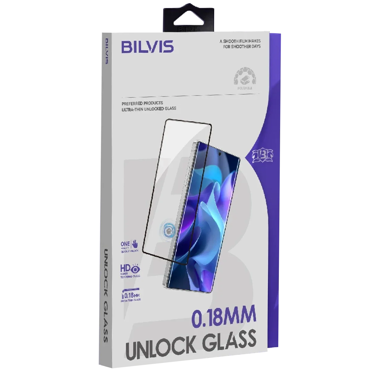 Samsung Galaxy S26 Ultra Bilvis 0.18mm Unlock Glass Cam Ekran Koruyucu- Siyah