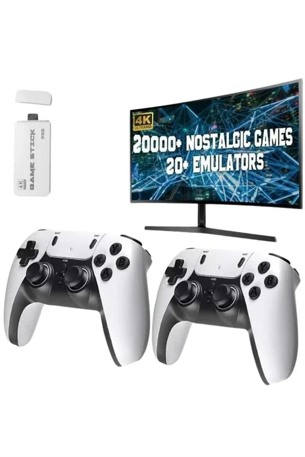 3D 4K HD 2.4G Game Stick 4K Ultra Hd Oyun Konsolu Çift Kollu görsel 3