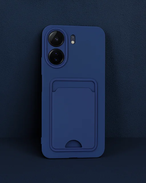Xiaomi Redmi 13c Kılıf Kelvin Kartvizitli Silikon - Lacivert