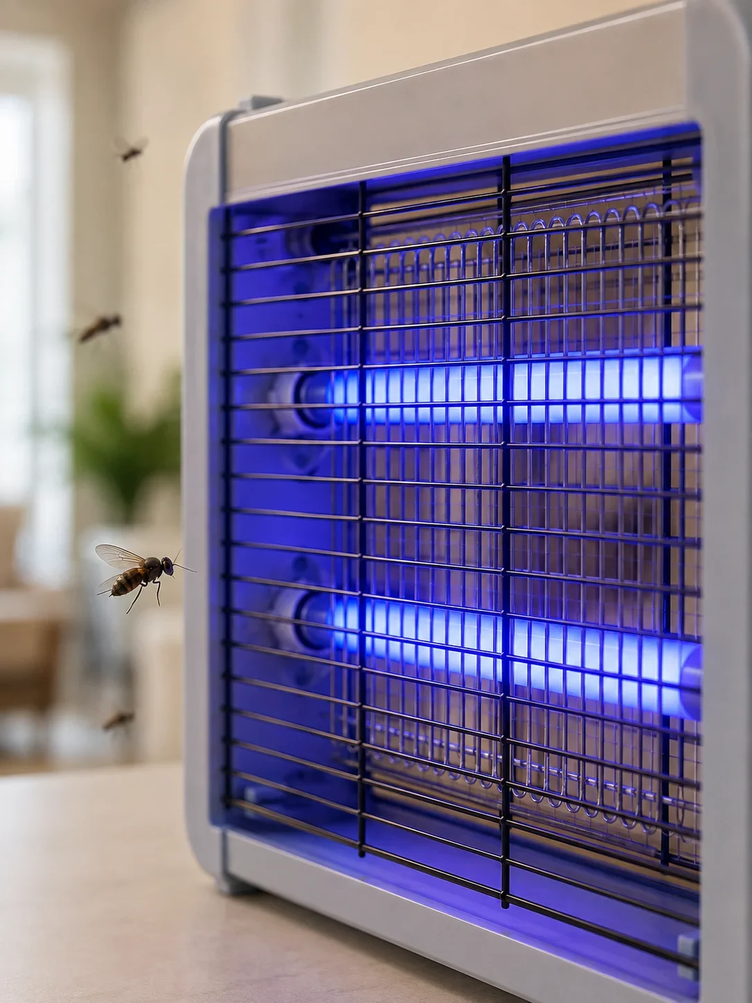 Elektrikli Sinek ve Sivrisinek Öldürücü 12W Çift UV Işıklı Böcek Lambası görsel 4