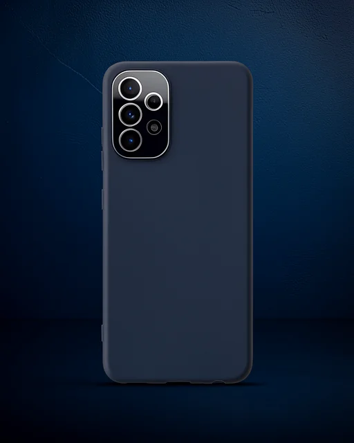 Samsung Galaxy A33 5g Kılıf Lansman Glass Kapak - Lacivert