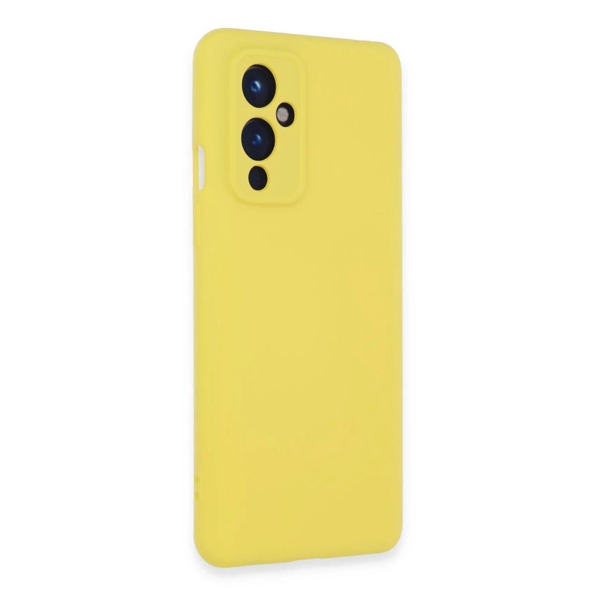 One Plus 9 Kılıf Nano İçi Kadife Silikon - Sarı görsel 2