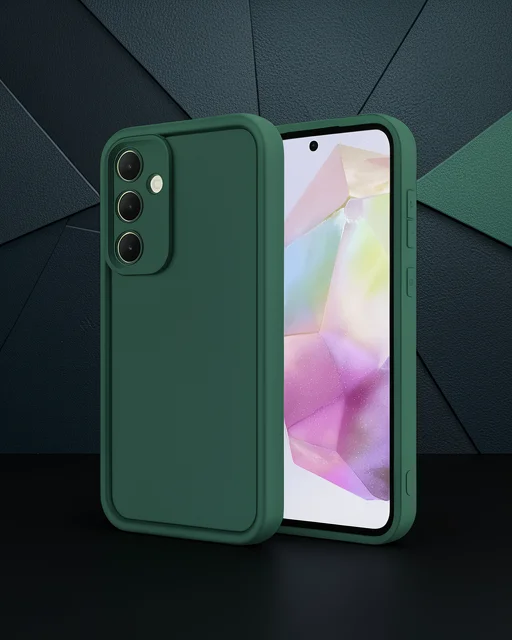 Samsung Galaxy A36 Kılıf Viera Silikon - Koyu Yeşil