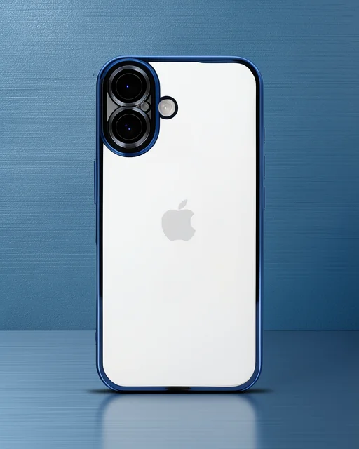 Apple İphone 16 Kılıf Razer Lensli Silikon - Açık Mavi