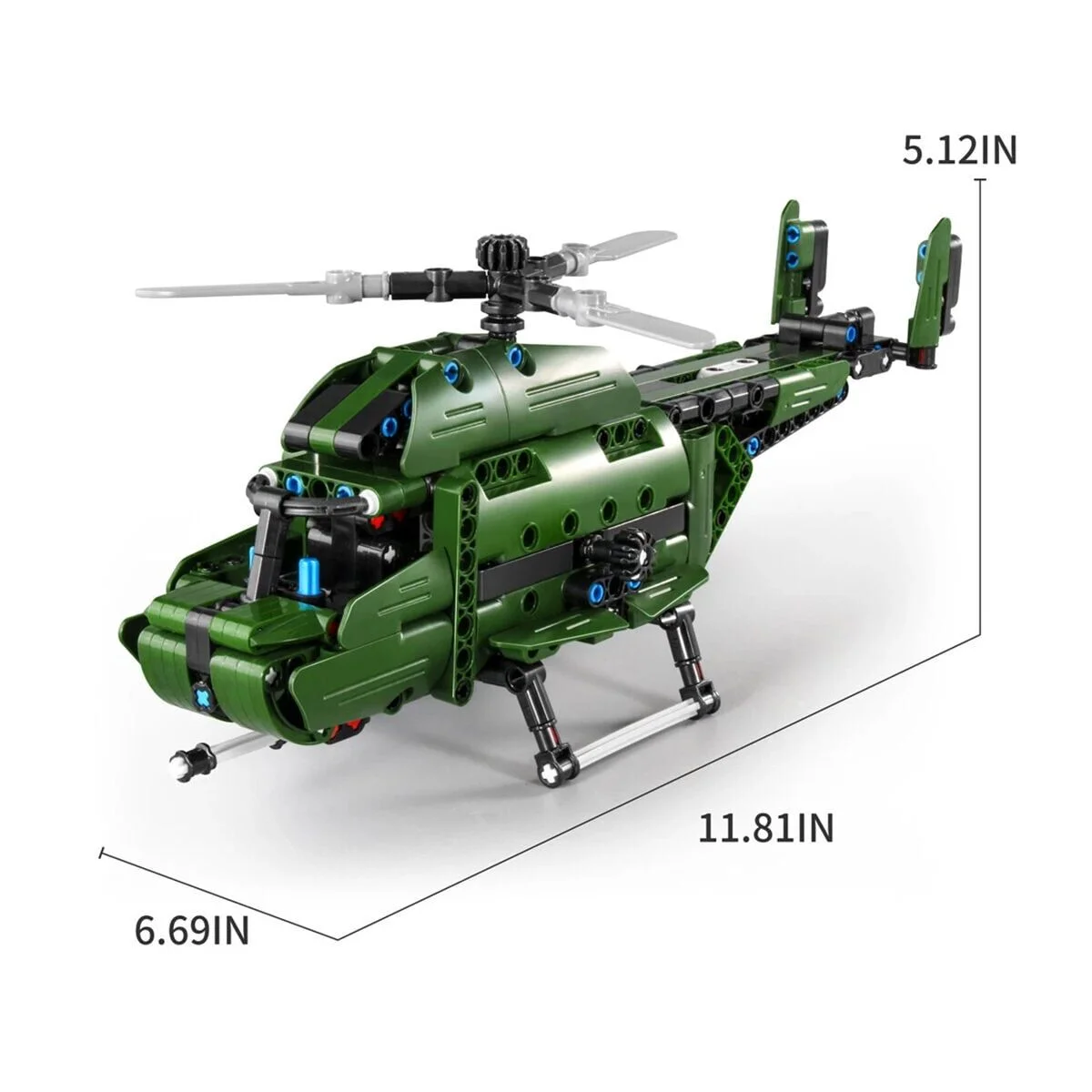 3004031 Sun-ımm-askeri Helikopter 2IN1 394PRÇ görsel 2