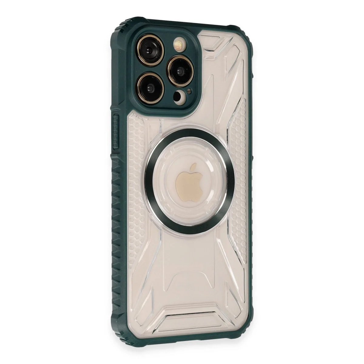 Apple İphone 14 Pro Max Kılıf Prag Magneticsafe Kapak - Koyu Yeşil görsel 2