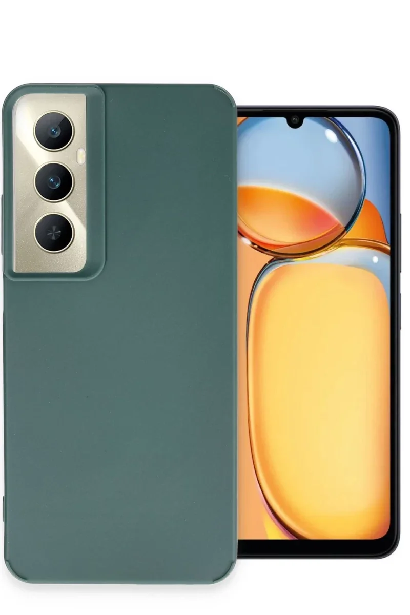 Realme C65 Kılıf Petro Silikon - Koyu Yeşil