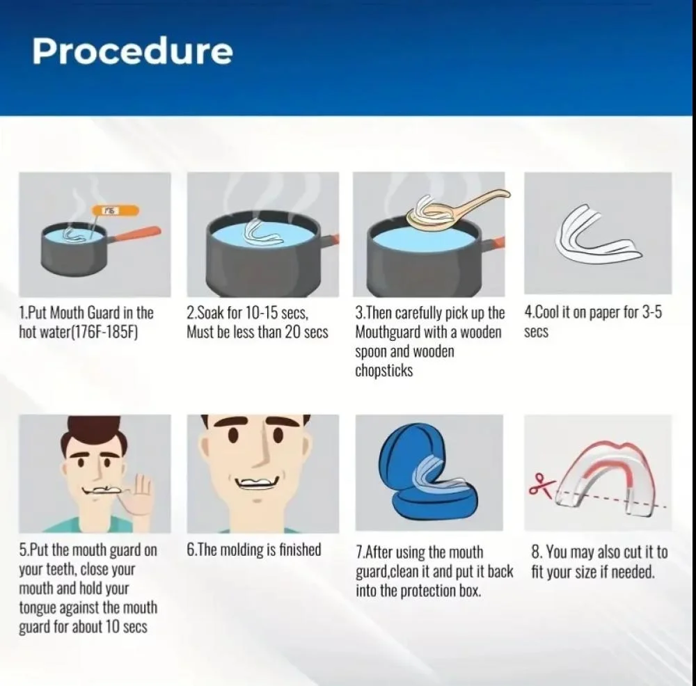 NORDMENDE Diş Gıcırdatma Engelleyici Gece Plağı | Termoplastik Diş Koruma Aparatı | Şeffaf Gece Koruyucu | Tek Beden Uyumlu görsel 2