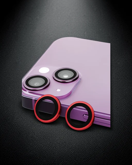 Apple İphone 14 Plus Raze Metal Kamera Lens - Kırmızı