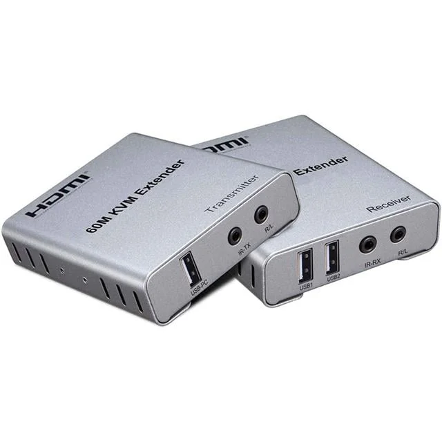 PM-22508 60 Metre KVM HD Extender Cat5e/Cat6 Klavye Fare ve Görüntü Uzatıcı Set görsel 2