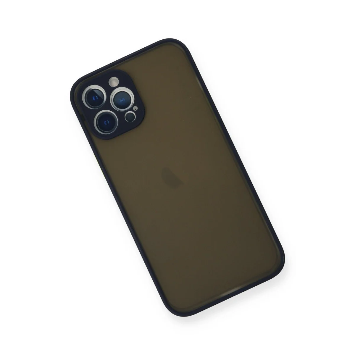 Apple İphone 12 Pro Max Kılıf Montreal Silikon Kapak - Lacivert görsel 3