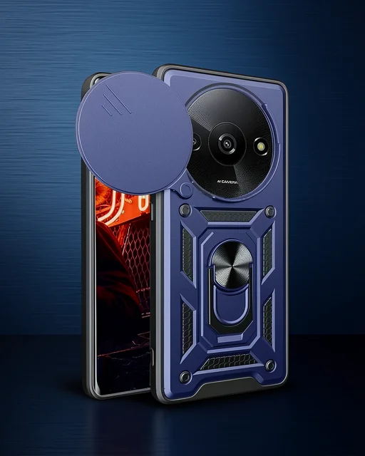 Xiaomi Redmi A3 4g Kılıf Pars Lens Yüzüklü Silikon - Lacivert