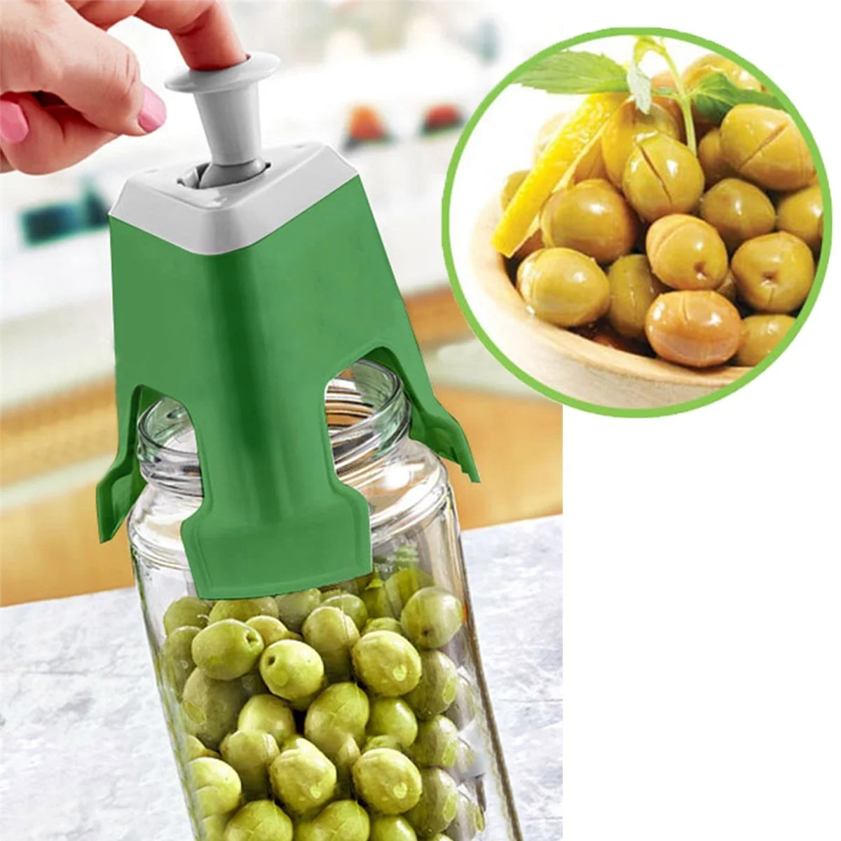 Kolay Zeytin Dilme Çizme Aparatı Pratik Kolay Zeytin Çizici Alet görsel 4