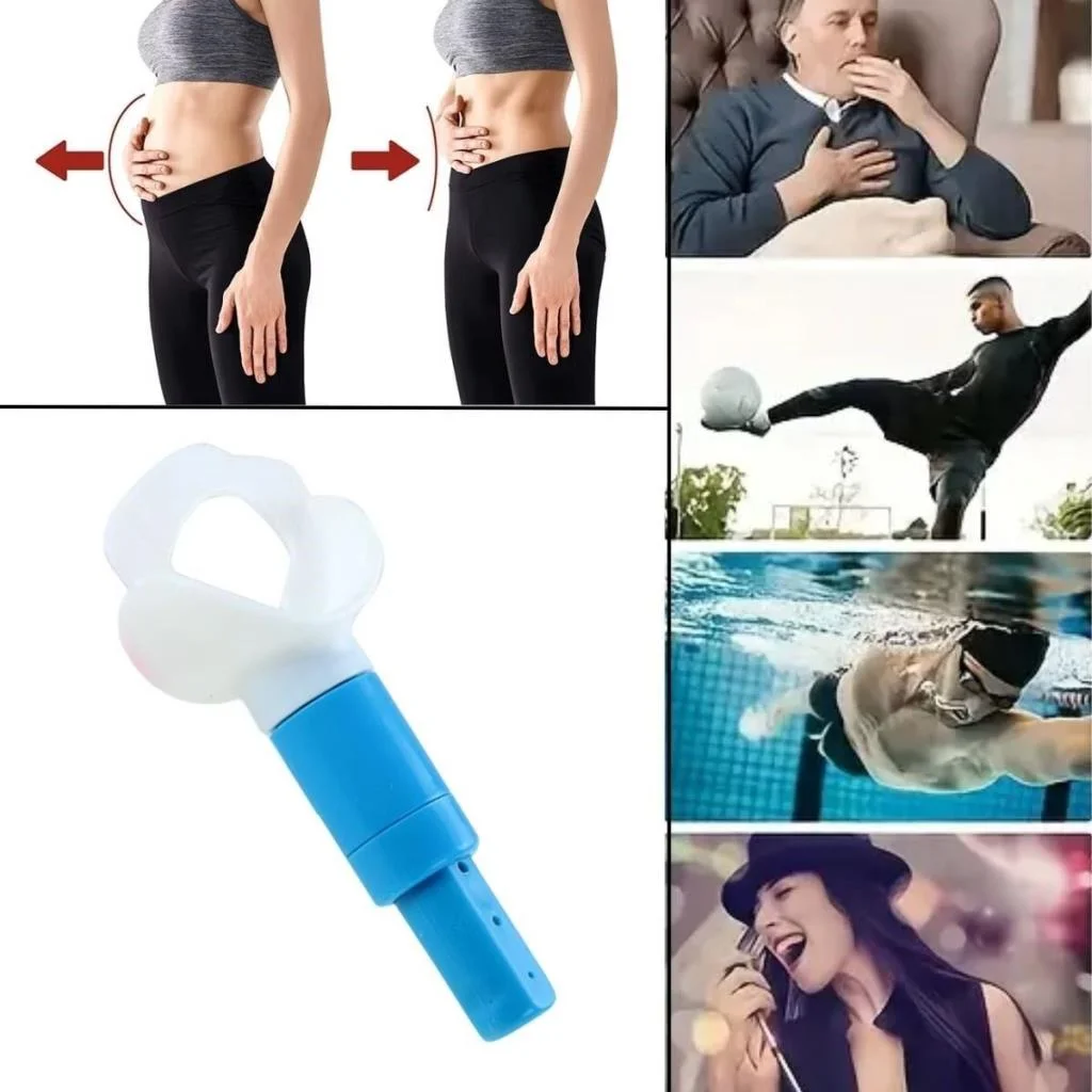 Taşınabilir Karın Kası Çalıştırıcı Solunum Egzersiz Eğitmeni Nefes Egzersiz Aparatı görsel 3