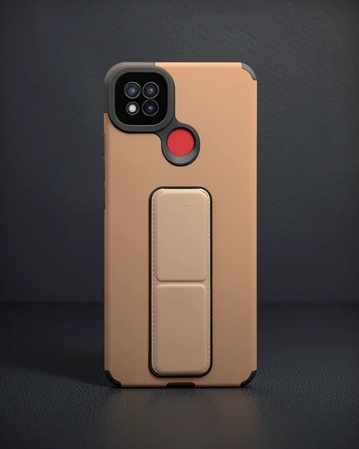 Xiaomi Redmi 9c Kılıf Mega Standlı Silikon - Gold
