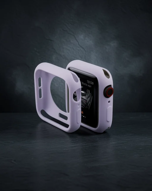 Apple Watch 44mm Silikon Alt Kasa - Lila