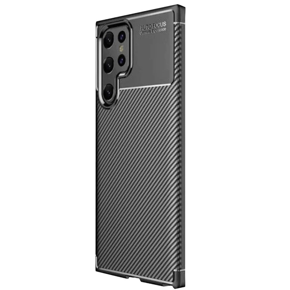 Samsung Galaxy S25 Ultra Kılıf Auto Focus Karbon Kapak - Siyah görsel 2