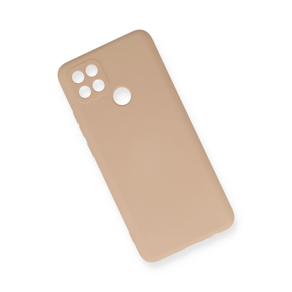 Oppo A15 Kılıf Nano İçi Kadife Silikon - Pudra görsel 3