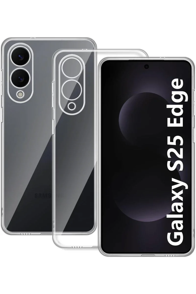 Samsung Galaxy S25 Edge Kılıf Lüx Şeffaf Silikon