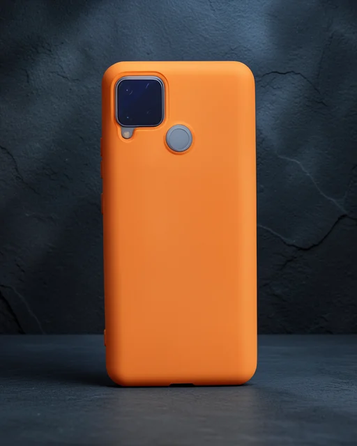 Realme C15 Kılıf Nano İçi Kadife Silikon - Turuncu