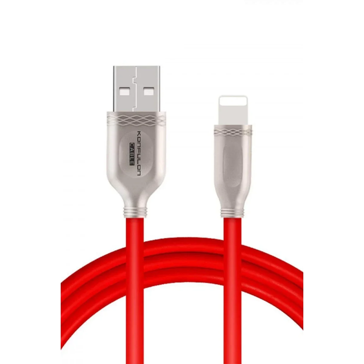Konfulon S48 Lightning Kablo iphone Uyumlu 1M 3A - Kırmızı